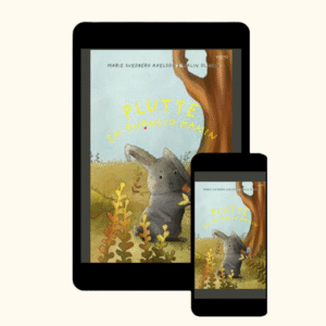 Omslag till e-boken Plutte, en ovanlig kanin av Marie Svedberg Axelson